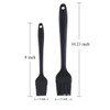 MIFASOO 2 Pack Heat Resistant Silicone Basting Brush,Black Long Handle
