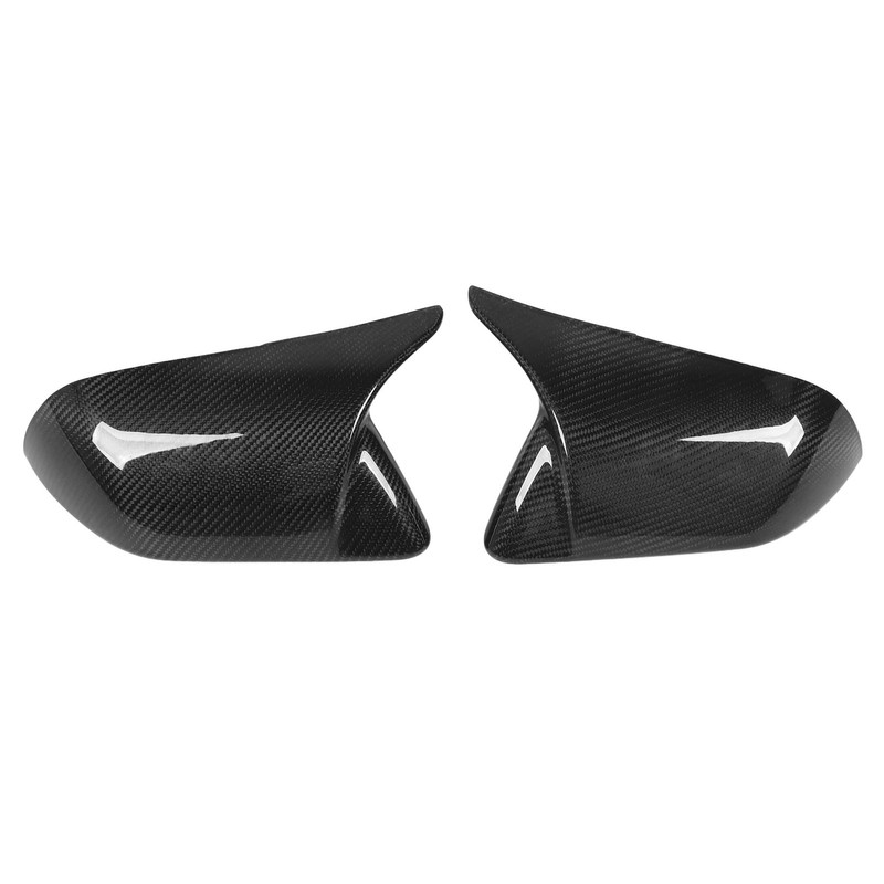 1 Pair Carbon Fiber Mirror Covers Ox Horn Style Car