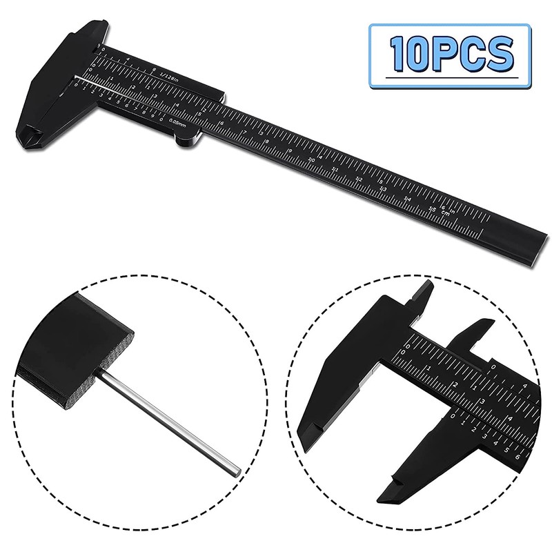 10 Pcs 150 mm Mini Plastic Caliper Vernier Caliper Double