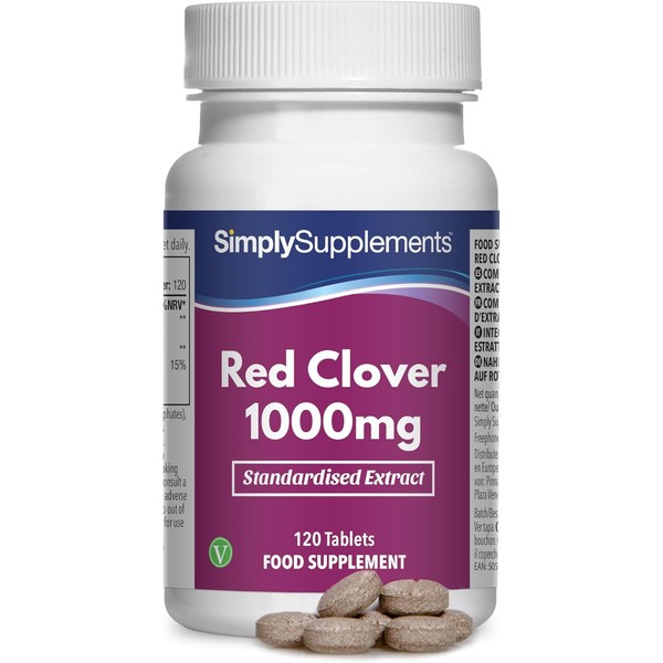 Red Clover Tablets 1000mg | High Strength Isoflavone Supplement |