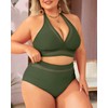 Tempt Me Women Plus Size Bikini High Waisted Swimsuits Mesh