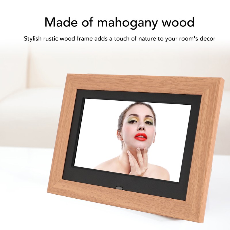 Digital Picture Frame Wooden 7 Inch IPS HD Multifunctional Smart