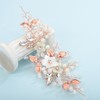 Xerling Rose Gold Brides Wedding Crystal Hair Vine Floral Flower