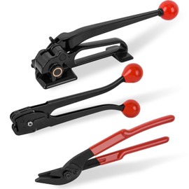 RupXinSplend Steel Banding Strapping Kit -Metal Banding Tools for Strapping Tools for 3/8"~3/4" Metal Strap - Heavy Duty Tensioner, Crimper & Sealer, Cutter for Pallet Package Manual Packing