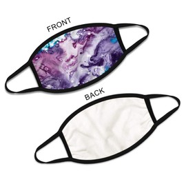 WIRESTER Unisex Cloth Face Mask Washable and Reusable, 2 Layer Fabric Face Cover Fashionable Design, Purple Mixed Oil Paint