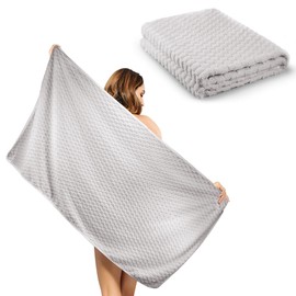 ZY Household Toalla de baño Extra Grande:33.5×59 Pulgadas Toalla de baño súper Absorbente, Secado rápido, Ligero y Adecuado para baño, natación, Playa, Camping, Gimnasio (Gris)