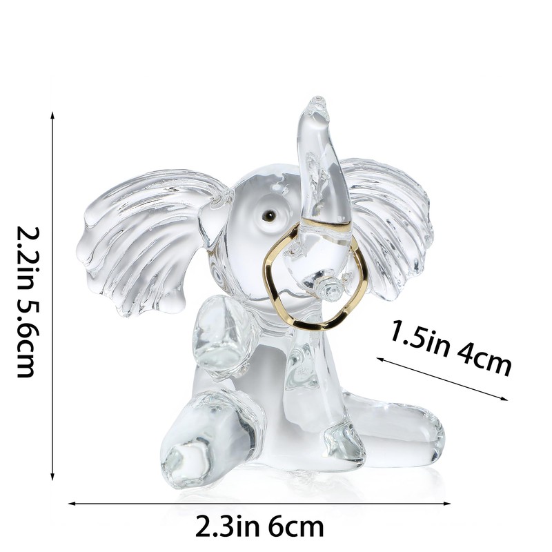 QFkris Crystal Elephant Ring Holder for Women, Engagement Wedding Ring