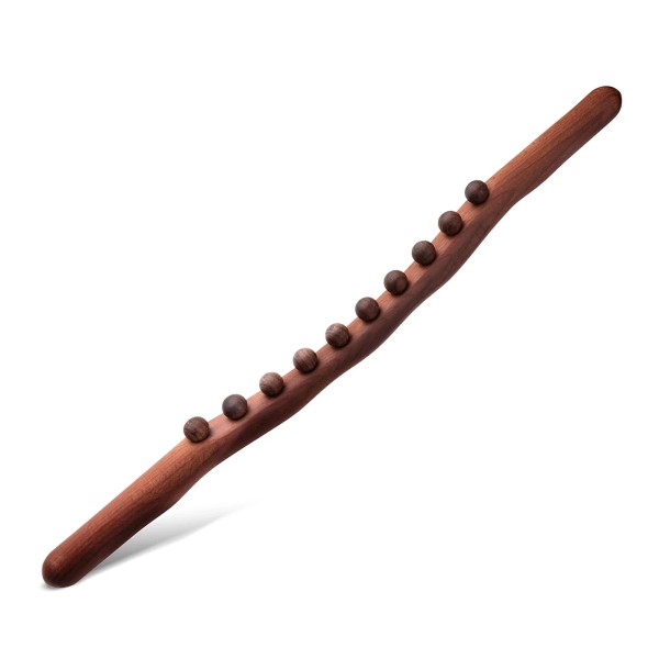 SODIAL 10 Beads Guasha Scraping Stick Wooden Massage Tools for