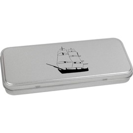 Azeeda 'Sailing Ship' Metal Hinged Stationery Tin/Storage Box (TT00103058)