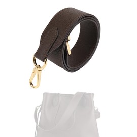XYJG Vachetta Leather Strap for LV-Neverfull-bag,Double Sided Usable Cowhide Crossbody Purse Strap for Handbag (43.3inch long, Coated canvas,Brown)
