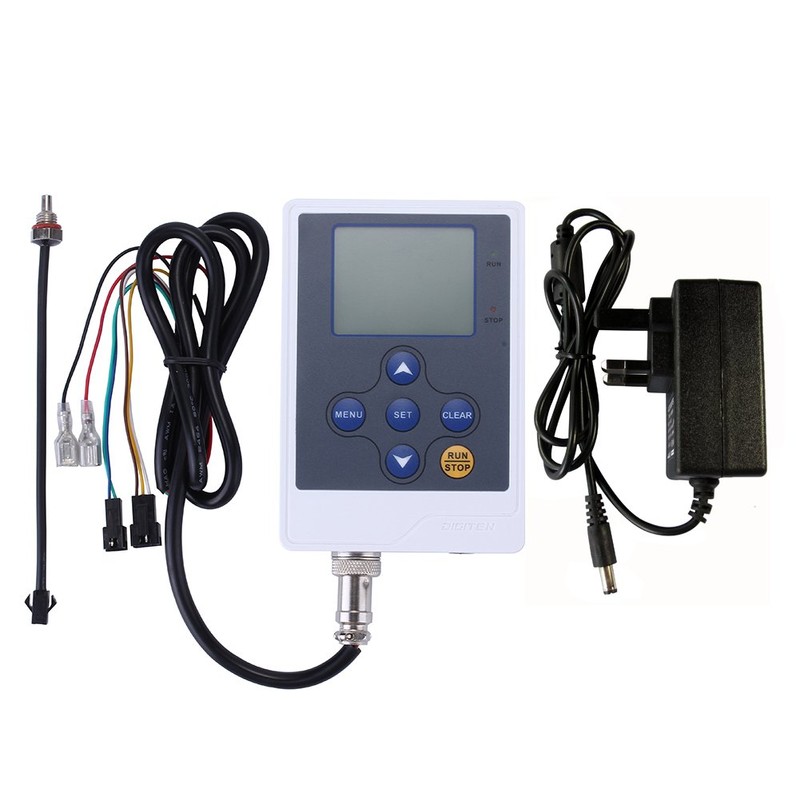 DIGITEN Water Flow Control LCD Display+1/2"Flow Sensor Meter+1/2"Solenoid Valve+12V power