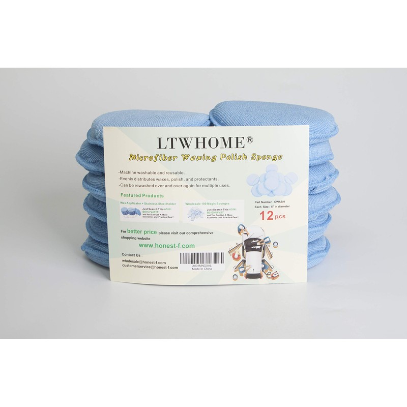 ltwhome Azul Aplicador de Cera polaco de microfibra detalles Limpieza