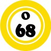 Kiwi Gifts O 68 O68 Bingo Ball - 3 Pack Circle Stickers 3" x 3" - Hobby Number Board Lucky