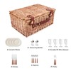 Picnic Basket Set for 4 Persons Willow Hamper Basket Sets
