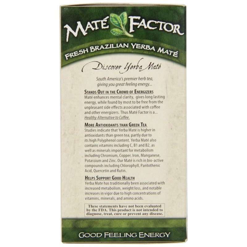 Mate Factor Tea Mate' - Green Ginsing, 20 Count