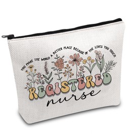 FOTAP Registered Nurse Gift RN Gift Registered Nurse Zipper Pouch Nurse Appreciation Gift Nursing Graduation Gift (R NURSE TOUCH)