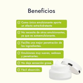 Hebbe - Olivem 1000, Emulsionante y Acondicionador Natural para Cosméticos, 1000 g