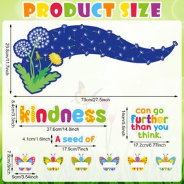 Sayglossy Spring Butterfly Bulletin Board Decorations Set Religious Kindness Bulletin Board Decor Christian Butterfly Name Tags Dandelion Cutouts for Spring Sunday School Classroom Wall Decor
