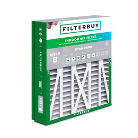 Filterbuy 21x21.5x5 Air Filter MERV 8 Dust Defense (1-Pack), Pleated HVAC AC Furnace Air Filters Replacement for Trane Perfect Fit and American Standard (Actual Size: 20.00 x 21.09 x 4.97 Inches)