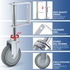 ERKOON 2 Pack Heavy Duty Spring-Loaded Gate Casters, 4 inch