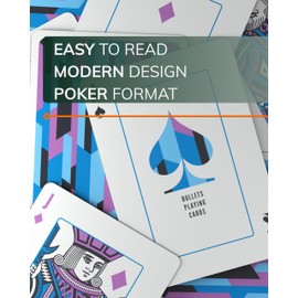 Bullets Playing Cards, Dazzle Cards, Cardistry, 52 Sheets Including 2 Jokers, Magic Cards (Blue)