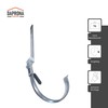 DAPRONA Gutter Iron Adjustable, Gutter Holder Silver RG 333 for
