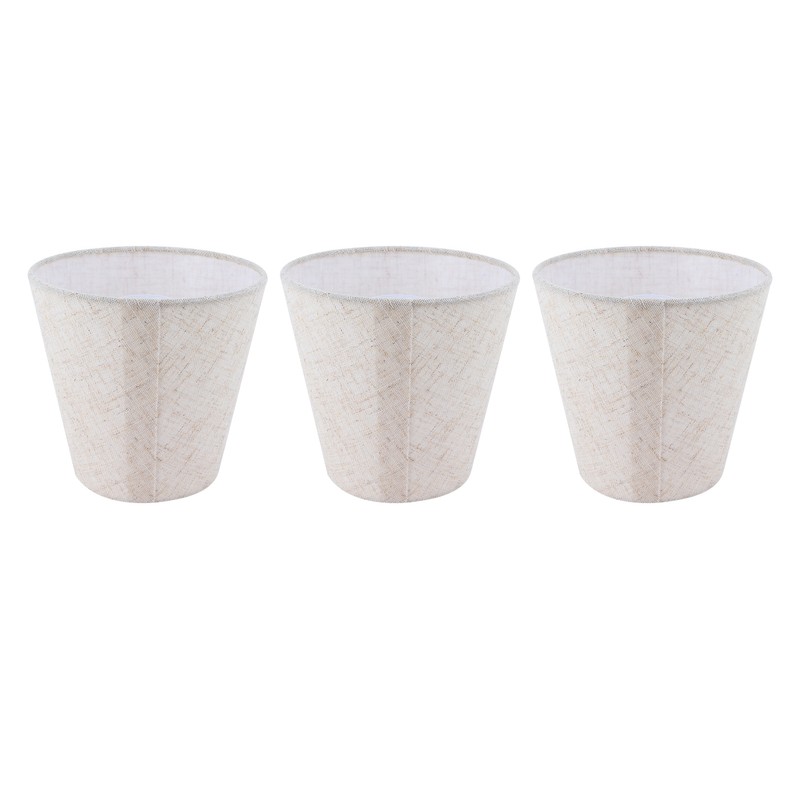 3PCS Linen Cloth Lamp Shade E14 Meson Lampshade for Candle