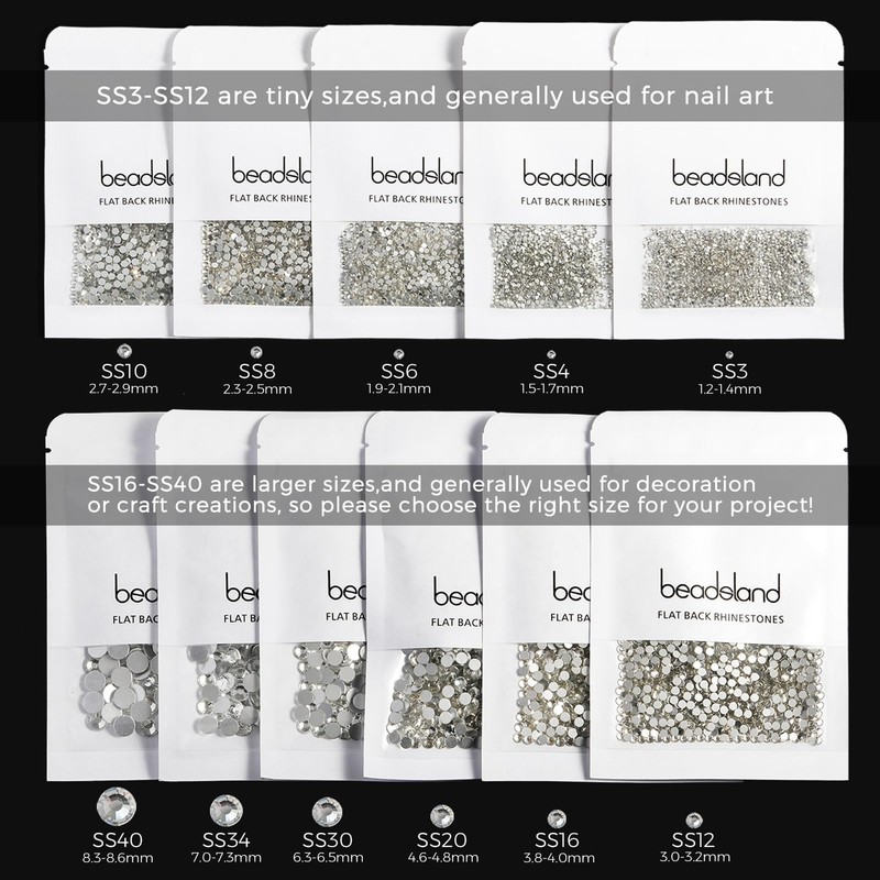 Flat Back Crystal Rhinestones,Metal Sunlight, SS34, 288pcs
