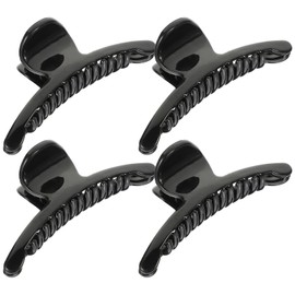 Hair Claw Clips: Large 3.93inch No Slip Matte Clip for Women - 4Pcs Black Hair Clip for Thin Fine Thick Hair