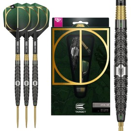TARGET Darts Cult 01 90% Tungsten Swiss Point Steel Tip Darts Set, 23G | Swiss Point Dart Set, Tungsten Barrel, Professional Darts Set, Swiss Point Tool Included