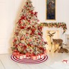 MACTING Christmas Tree Skirt 24" Red White Striped Tree Mat