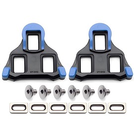 Cycling Shoes Cleats for Shimano SPD-SL SM-SH12 (2 Degree Float Blue) Bicycle Replacement Cleats, Indoor Cycling & Road Bike Cleat Set, Fully Compatible with 3 Bolts / Road Cycling Shoes