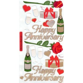 Happy Anniversary Sticko Photo Safe Paper Stickers
