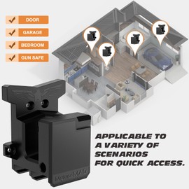 MytypeMAG Gun Wall Mount, AR10 Rifle Wall Rack Mount with Strong and Solid PA Material, Load Bearing Capacity 300Lbs of Tension for 308/7.62 Rifle, AR Wall Mount with Double PMAG Holder