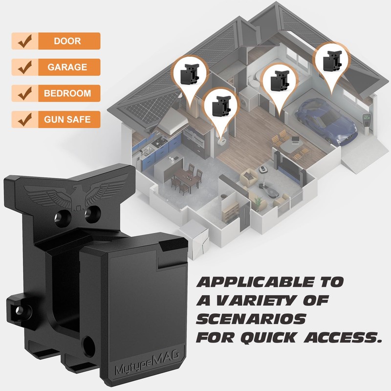 MytypeMAG Gun Wall Mount, AR10 Rifle Wall Rack Mount with