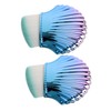 IWOWHERO 2pcs Dense Foundation Nail Dust Brushes with Ergonomic Shell