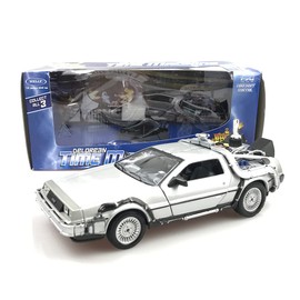 Welly Die-Cast Welly 1:24 Diecast DeLorean DMC Back To The Future 2 Time Machine Car Model Collectible Model (Back to the Future 2)