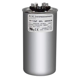 GE/GENTEQ 27L651-80 + 5 uf MFD 370 Volt VAC Round Dual Run Capacitor USA Upgrade