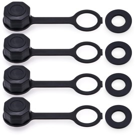 MEAJOO 4PCS Gas Can Vent Caps - Replacement Screw Vent Caps for Diesel & Kerosene Jugs (Black)