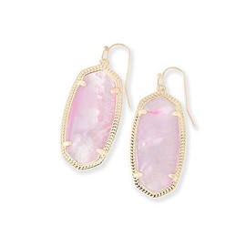 Kendra Scott Womens Elle Earring Gold/Blush Dyed Ivory Mother-Of-Pearl One Size