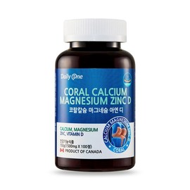 DailyOne 데일리원 코랄칼슘마그네슘아연디 1,500mg X 100정 1통 Daily One Coral Calcium Magnesium Zinc D 1,500mg X 100 Tablets 1 Bottle