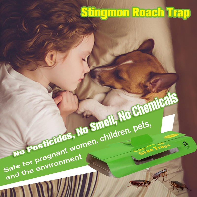 18 Pack Roach Traps Indoor Roach Killer Indoor Infestation, Cockroach