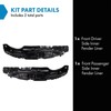 TRQ Front Inner Fender Liner Set Compatible with 1999-2002 Toyota