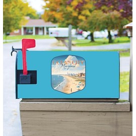 Ocean City Maryland Design B Souvenir Magnetic Mailbox Cover