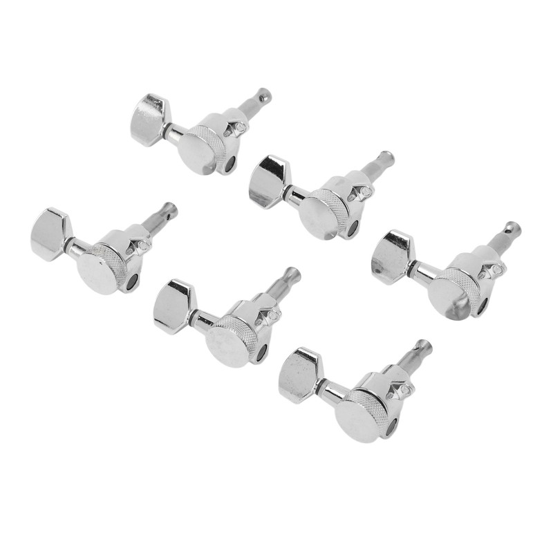 6 Set Tuning Pegs Electric Guitar Machine Heads Tuners Parts