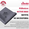 Vileda Professional Purmicro Active Max XL Wash Cloth, Grey, Pack