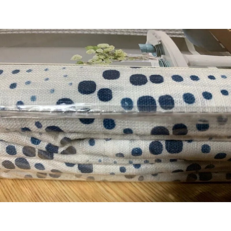 allen + roth 84'' White Navy Cotton Light Filtering Grommet