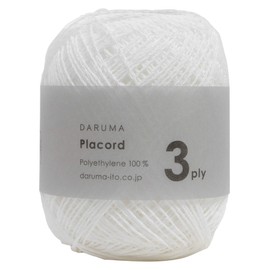 Yokota DARUMA 4230 Plastic Cord Sleep-ply Woolen Yarn Col.1 White Series 1.4 oz (40 g) Approx. 435 m