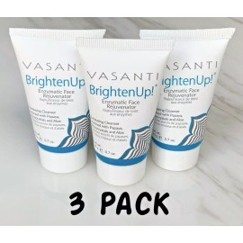 Vasanti Brighten Up! Enzymatic Face Rejuvenator Exfoliating Cleanser 0.7oz - x3