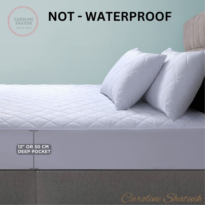 Caroline Shatuik Mattress Protector Single Bed Fitted Extra Deep -